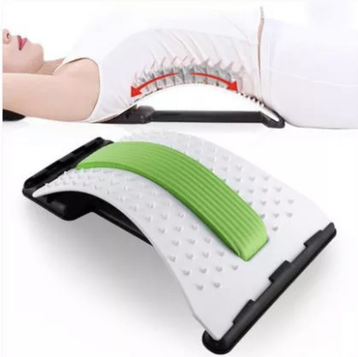 Back Massage Stretcher Lumbar Spine Support Massage Mate Relaxation Fitness Stretch Tool Pain Relieve 3 Color Fitness Equipment
