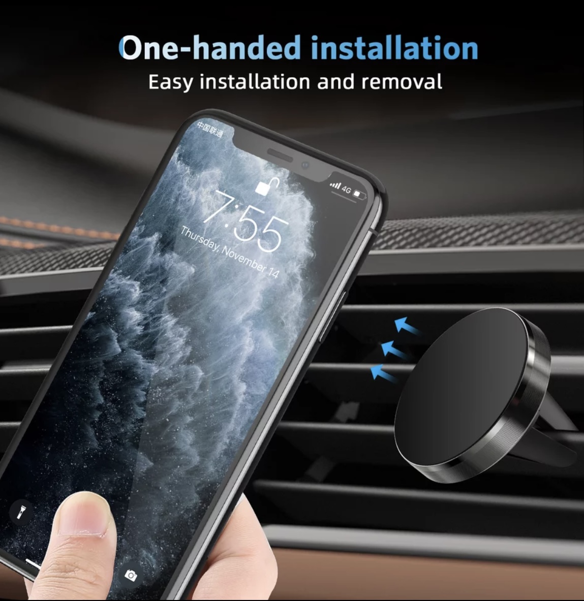 UIGO Magnetic Phone Holder for Redmi Note 8 Huawei in Car GPS Air Vent Mount Magnet Stand Car Mobile Phone Holder for iPhone